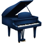 Dark blue piano  sticker