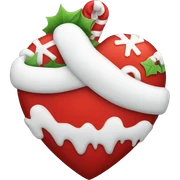 Christmas heart sticker
