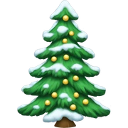 christmas tree with snow sticker