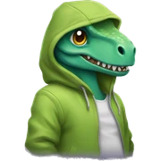 Dinosaur with a hoodie sticker