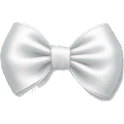 white satin bow sticker