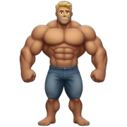 Guy with big muscles sticker