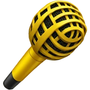 yellow microphone sticker