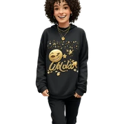 smiling girl with jewelry indoors sticker