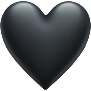 Pastel black heart sticker