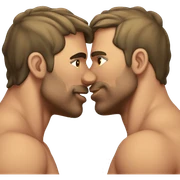  buff and chizeled gay man kissing buff and chizeled gay man sticker
