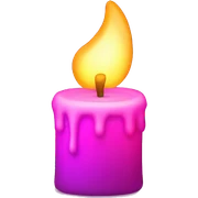 Neon candle  sticker