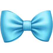 Baby blue bow sticker