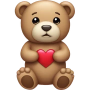 Teddy with a heart sticker