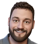 smiling male portrait with beard sticker