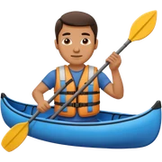 Man with canoe sticker