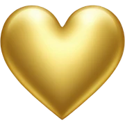 Gold colored heart  sticker