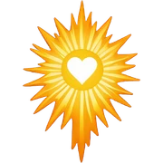 Sun heart sticker