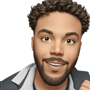 smiling boy portrait with beard sticker