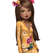dark beauty with flower accessory sticker