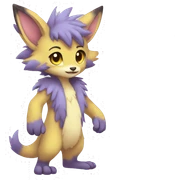 Pastel Anthro Furry Fakémon Full Body sticker