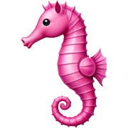 Pink light sea horse sticker