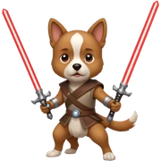 Dog with Laser sword sticker