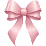 light pink ribbon bow sticker