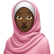 Woman in pink hijab on a cruise ship dark skin sticker