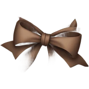 Brown bow sticker