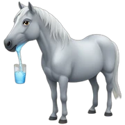 horse drinking water sticker