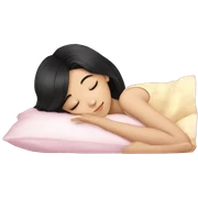 Coquette teenage cute asian black hair girl sleeping  sticker