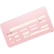 Light pink boarding pass  sticker