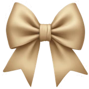Beige bow sticker