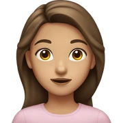 Girl with brown hair and brown eyes sticker