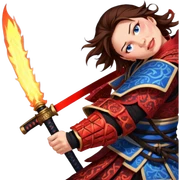 Fire-Wielding Samurai sticker