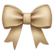 Beige bow sticker