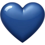 navy blue heart sticker
