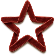 star with a velvet ribbon sticker