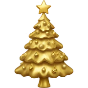 Gold Christmas tree sticker