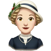 Mary Downton Abbey Christmas sticker