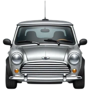 silver mini cooper sticker