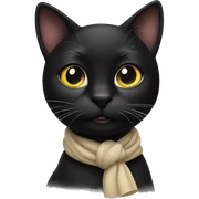 New Year's black cat sticker
