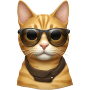 Cat with sunglasses sticker