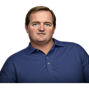 male in blue collared shirt sticker