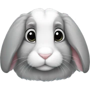 Grey bunny lop sticker