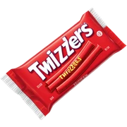 Twizzlers licorice in a package sticker