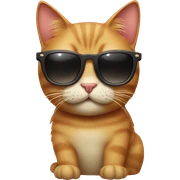 Cat with sunglasses sticker