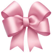 light pink ribbon bow sticker