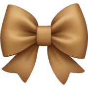 Light brown bow sticker