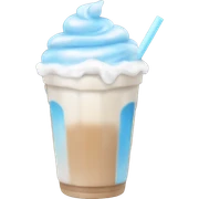 Milktea with blue pearl sticker
