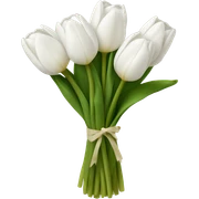 white tulip bouquet  sticker