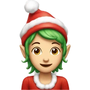 Kerst elfje  sticker