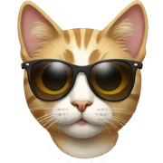 Cat with sunglasses sticker