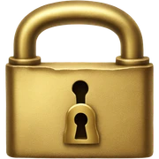 gold antique lock sticker